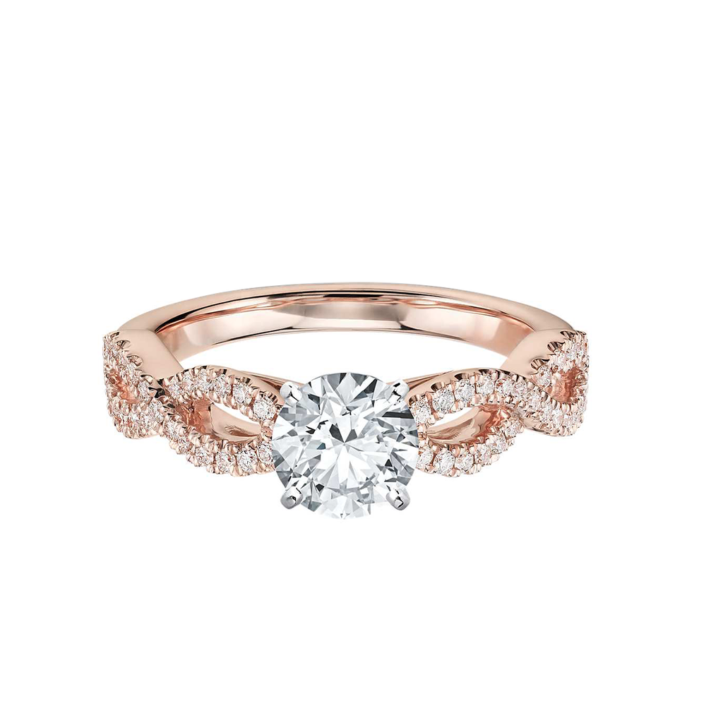 Rose gold infinity engagement ring clearance