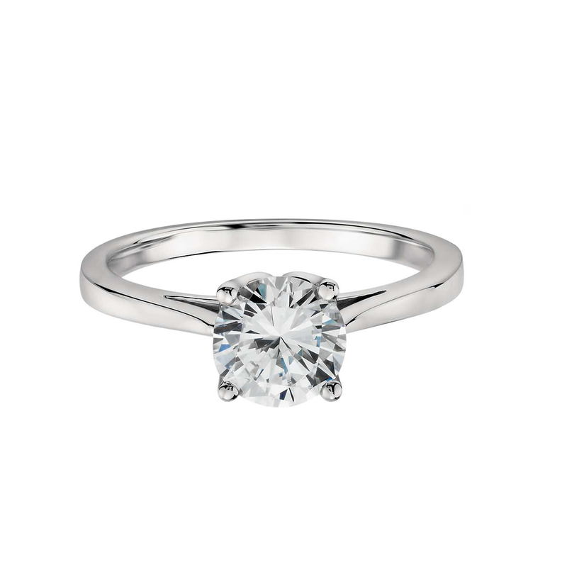 18k White Gold Solitaire Classic Four Claw Diamond Engagement Ring