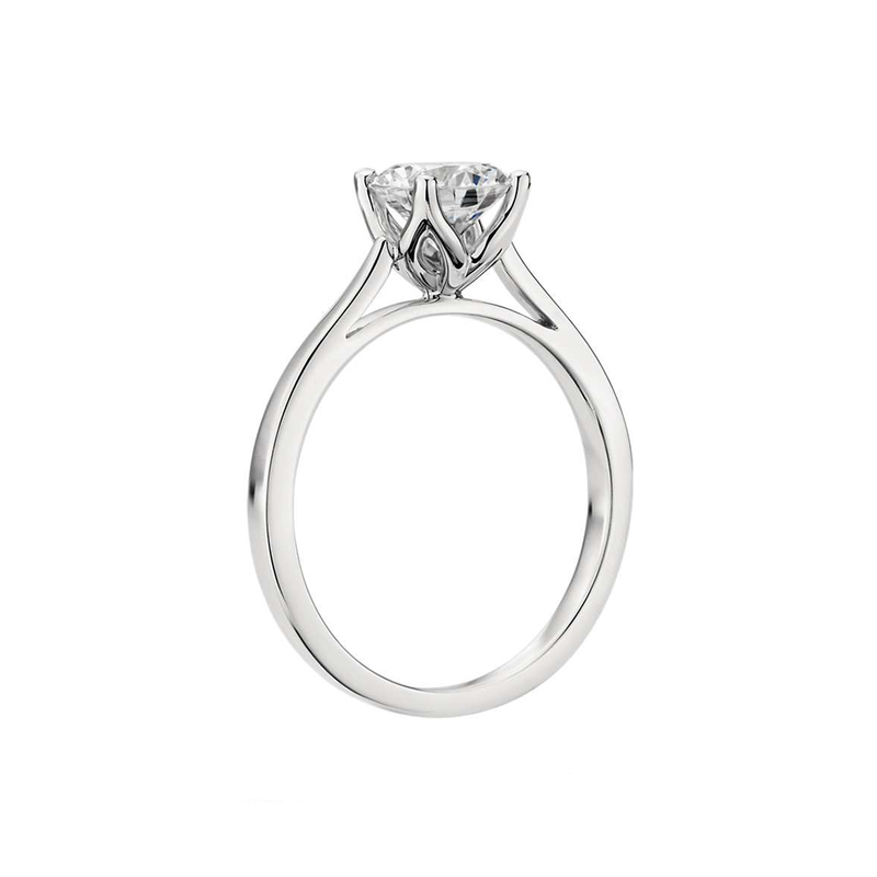 18k White Gold Solitaire Classic Four Claw Diamond Engagement Ring