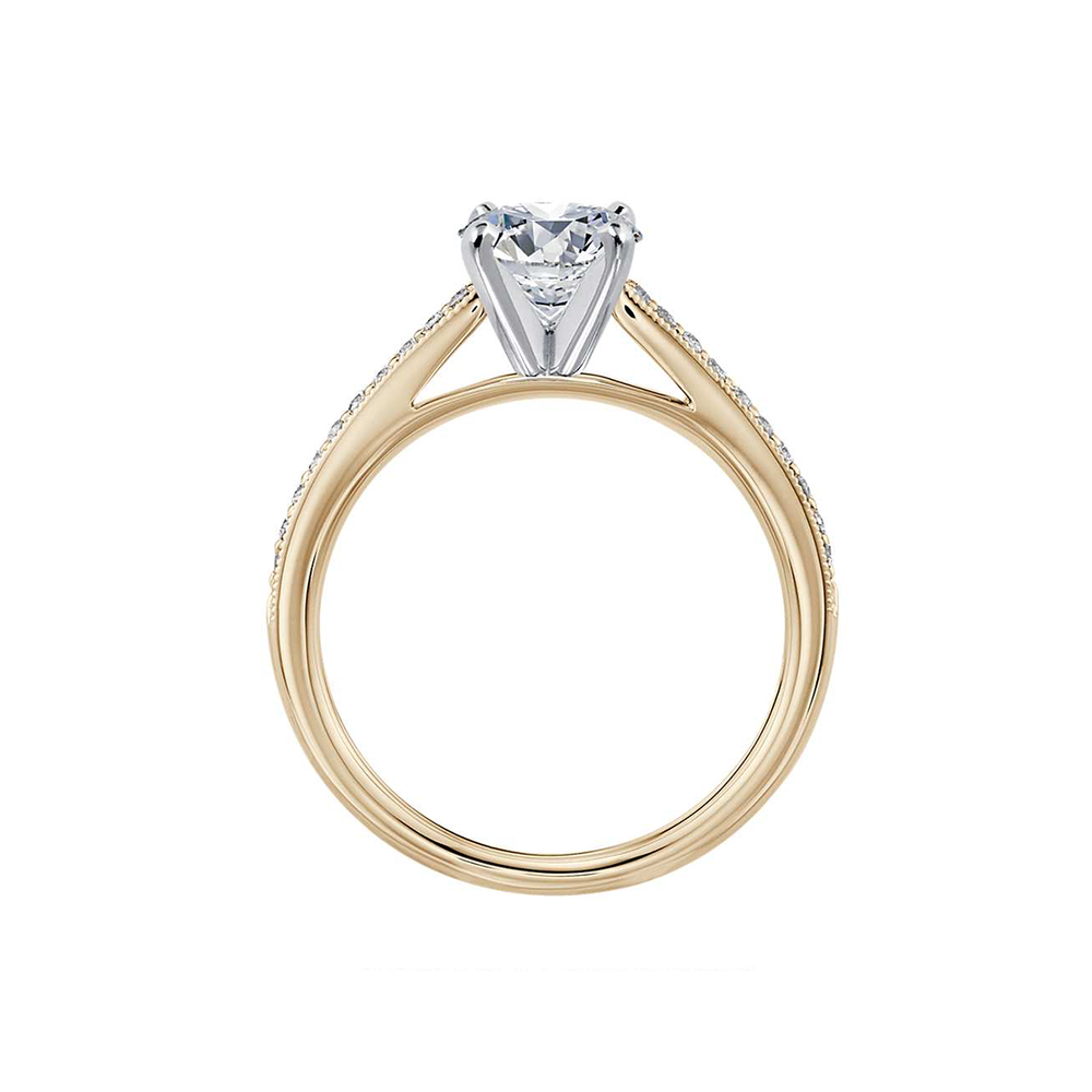 Riviera pavé diamond engagement ring discount